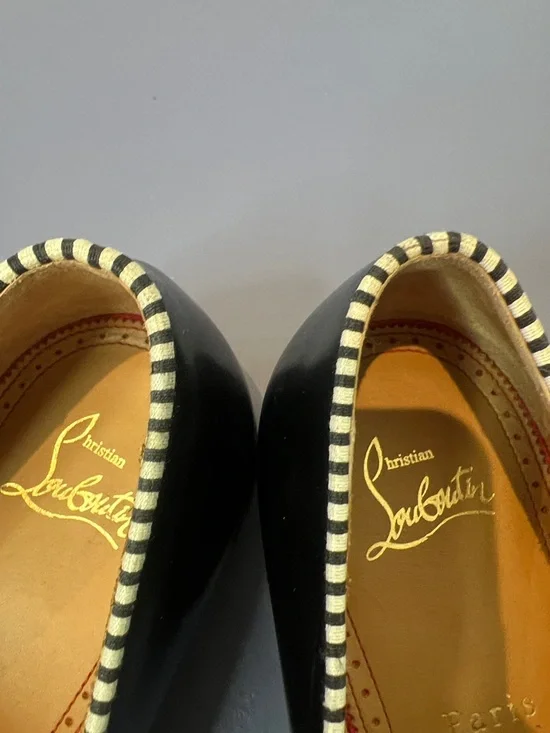 Christian Louboutin Laperouse Flat Black Silver Cap Toe EU 41 - Picture 14 of 14